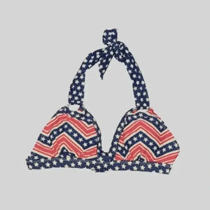 Catalina red,white, and blue bikini top Size S/CH (4-6)